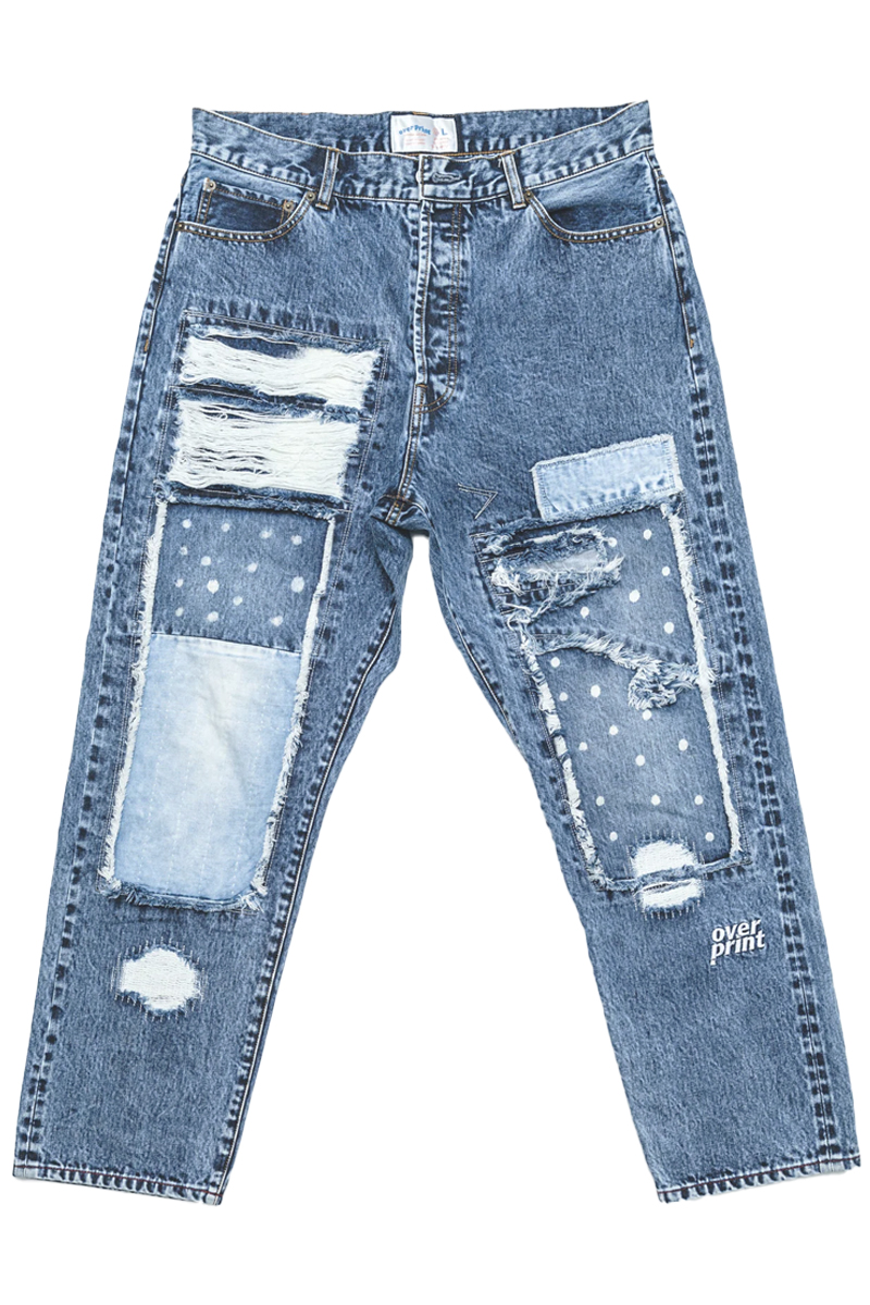 over print (オーバープリント) REPAIR DENIM PANTS