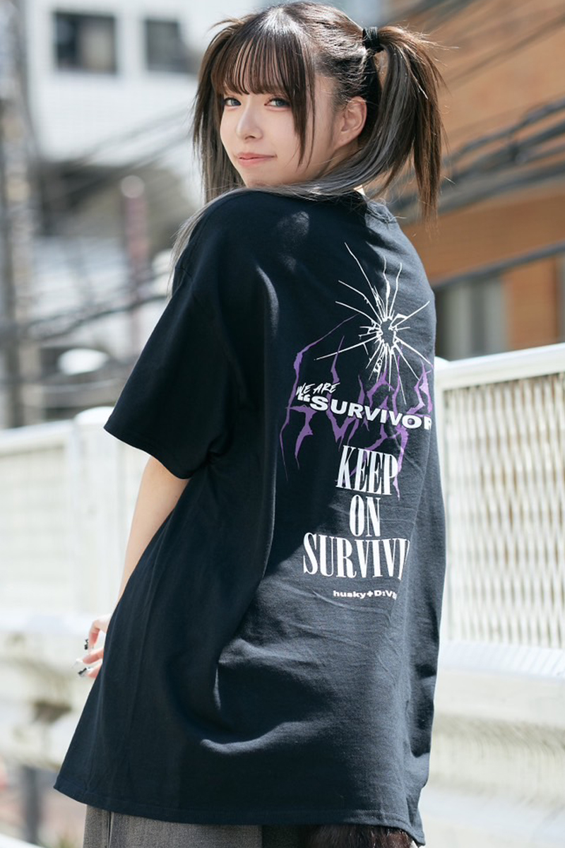 husky × DI:VISION × GEKIROCK CLOTHING コラボTシャツ PURPLE