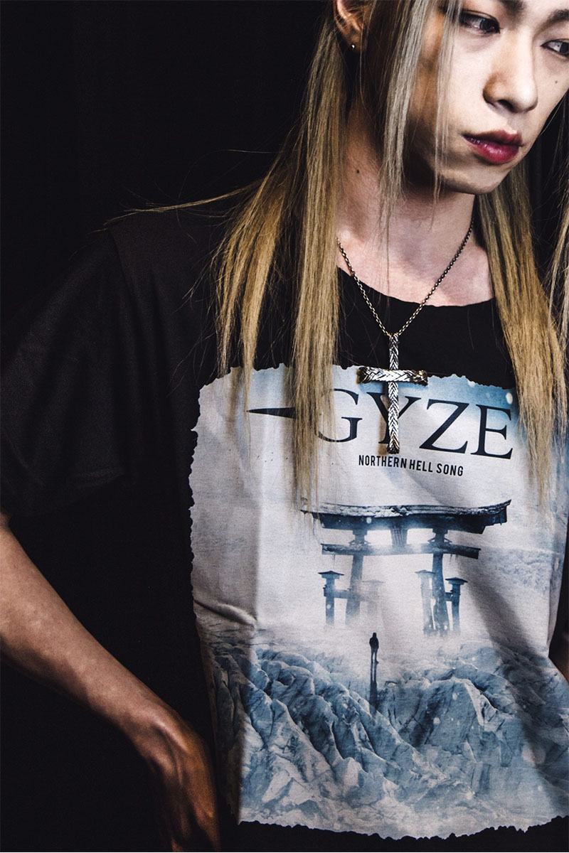 【予約商品】GYZE 10周年記念Tシャツ Northern Hell Song BLACK