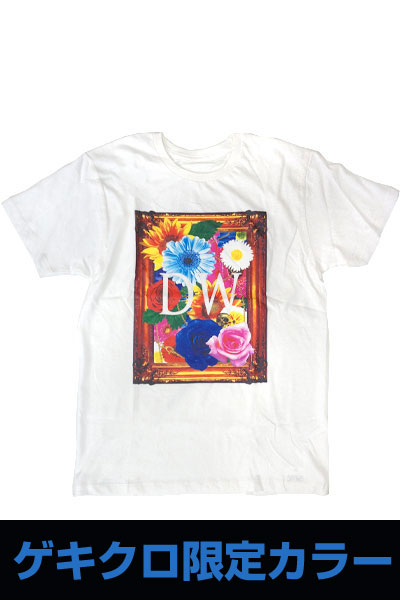 【ゲキクロ限定カラー】DIAWOLF FLOWER&SKULL DW T-Shirt - WHITE
