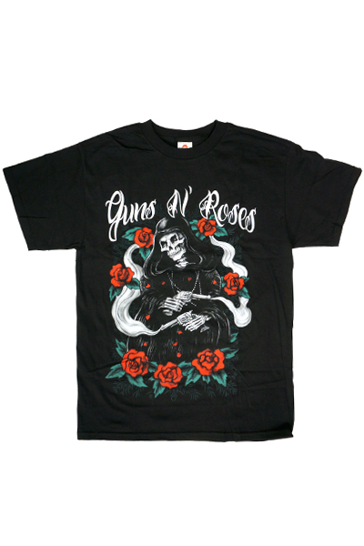 GUNS N' ROSES ROSES AND SKULL TEE