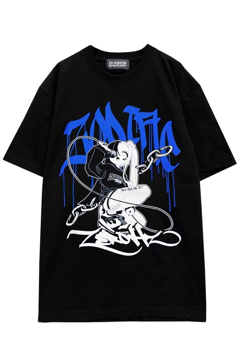 零[Hz]×DI:VISION×GEKIROCK CLOTHINGコラボ・Tシャツ BLUE