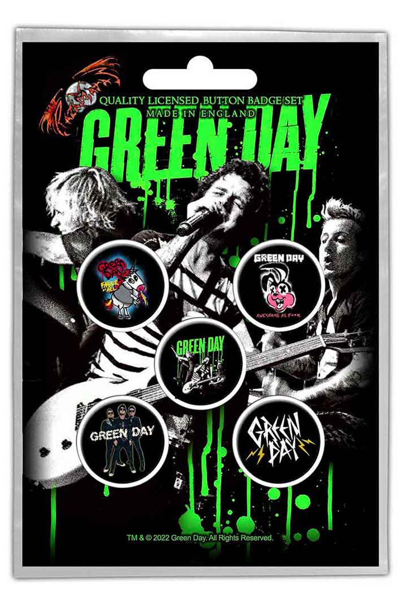 GREEN DAY BUTTON BADGE PACK: REVOLUTION