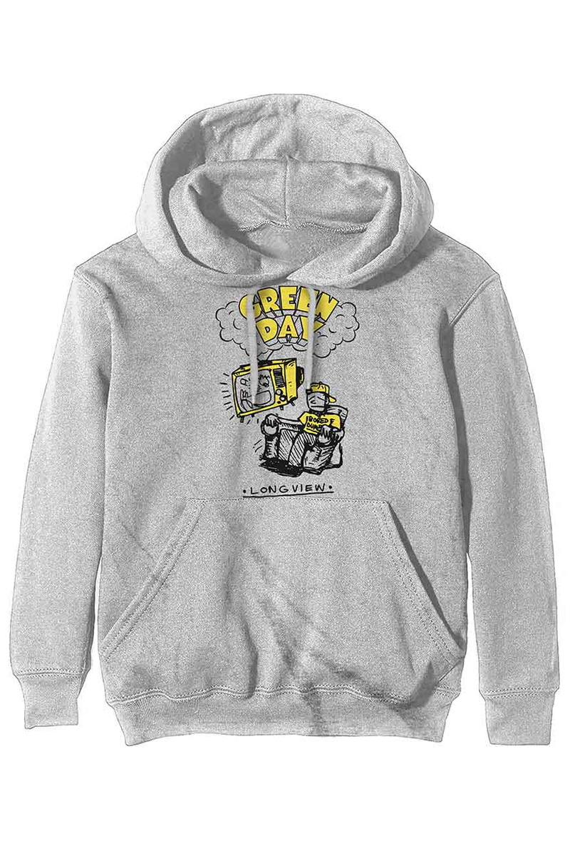 GREEN DAY UNISEX PULLOVER HOODIE: LONGVIEW DOODLE