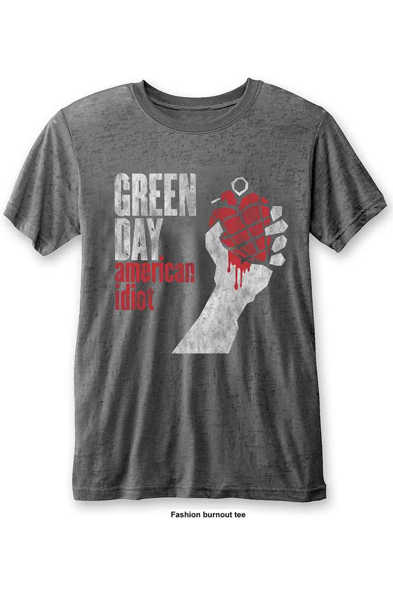 【予約商品】GREEN DAY バンドTシャツ ユニセックス : AMERICAN IDIOT VINTAGE (BURNOUT)
