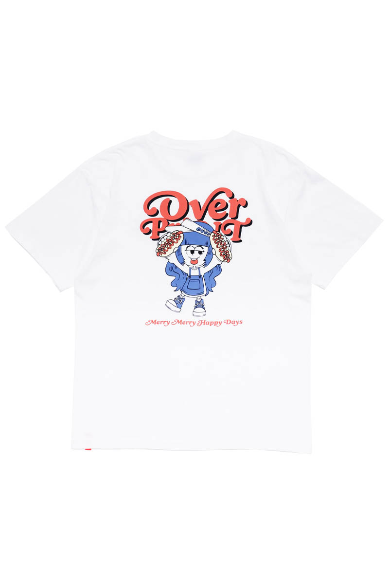 over print (オーバー・プリント) MERRY MERRY Tee - White