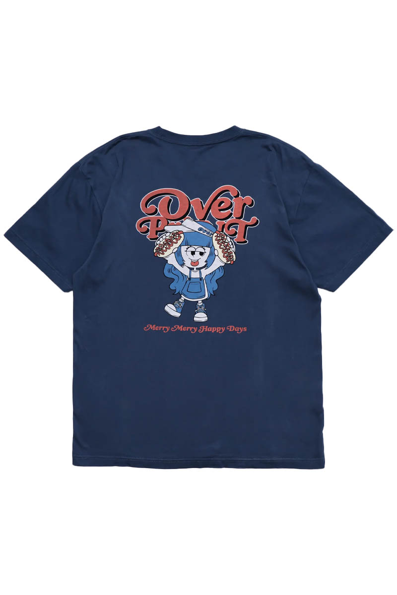 over print (オーバー・プリント) MERRY MERRY Tee - Blue
