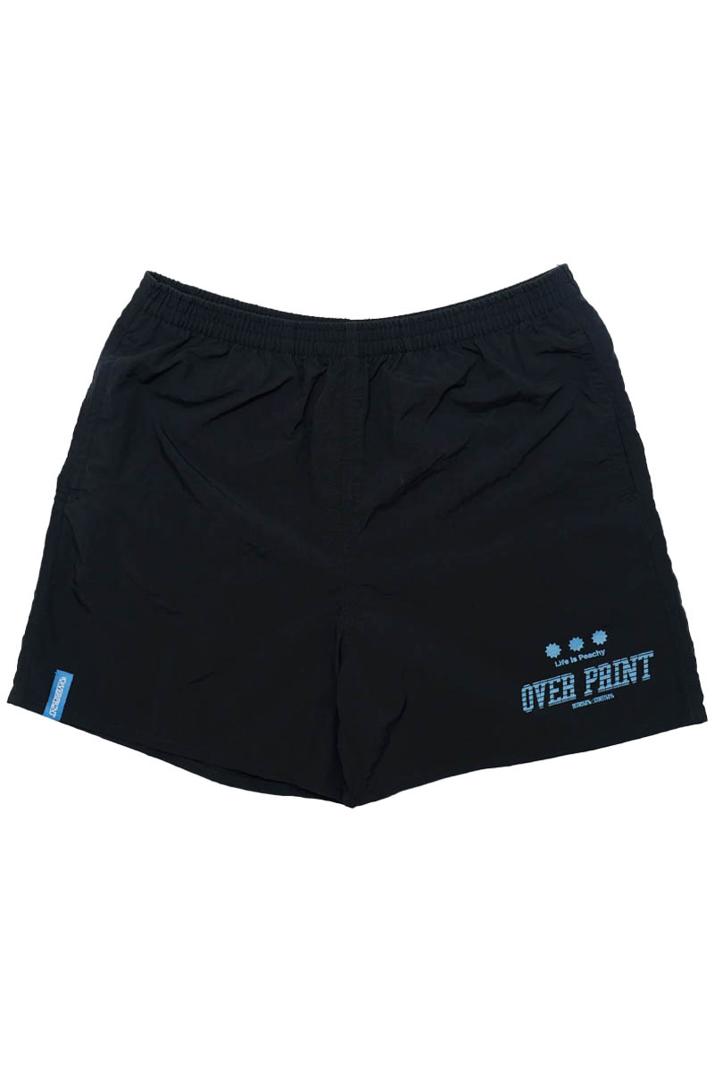 over print (オーバー・プリント) BLUE MOTION Half Pants - Black