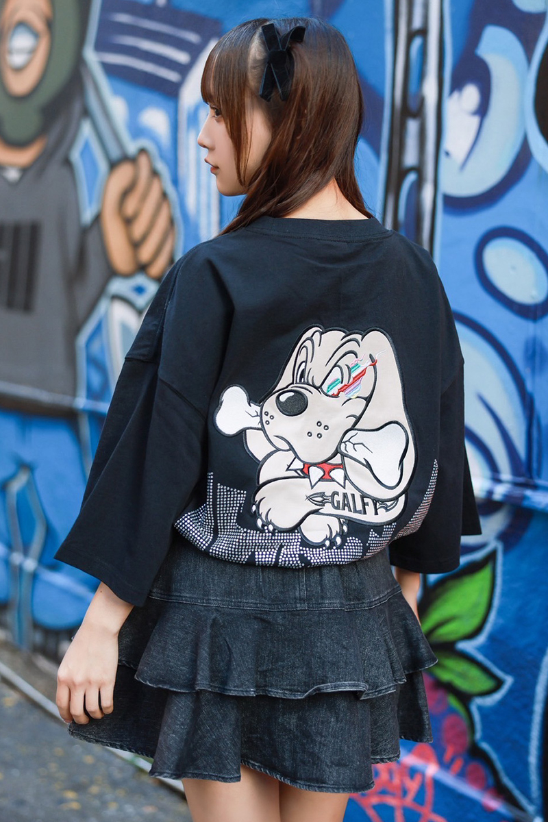 UtaGe!×GALFY×ゲキクロ・コラボ 宴のギラギラTシャツ-Black