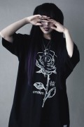 アマツカミ 棘薔薇/Rose Needle T-Shirts Black