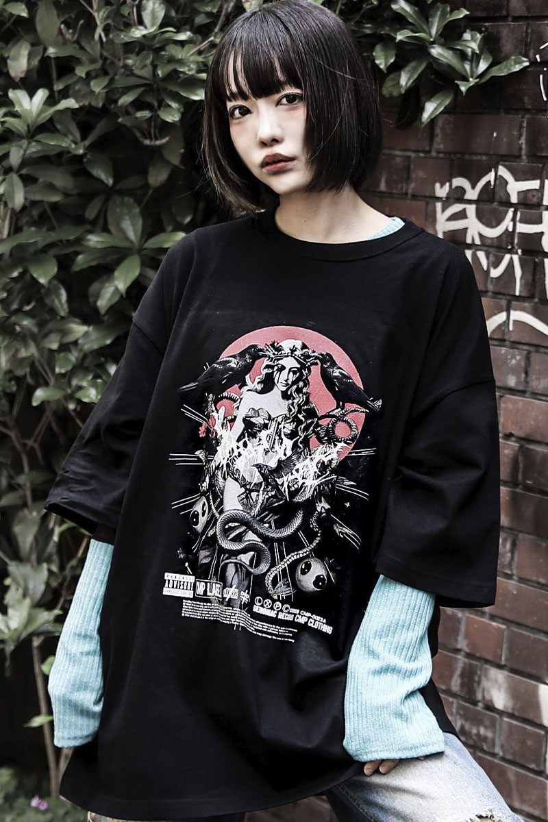 CMP LABEL (シーエムピーレーベル) RAVEN oversized T-shirt