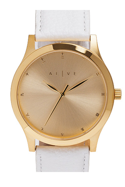 ALIVE THE CLASSICS LEATHER Gold/White
