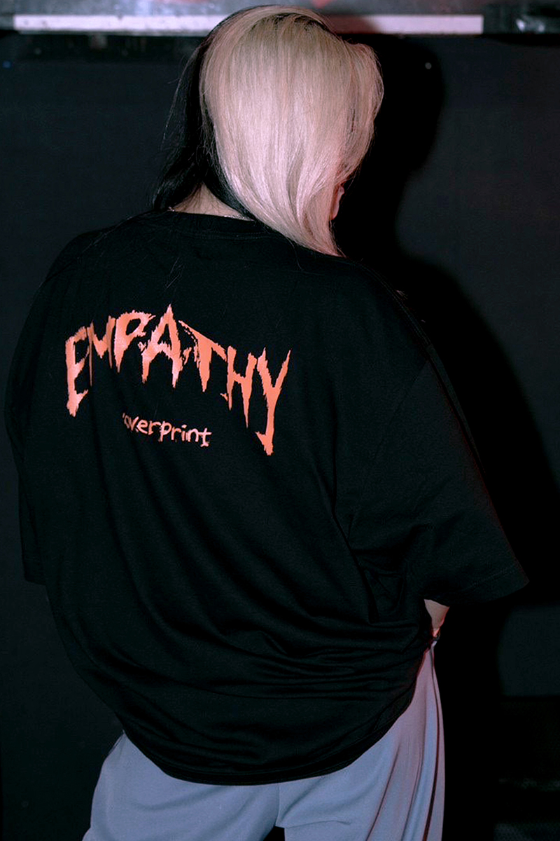EMPATHY×over print Tシャツ　ORANGE