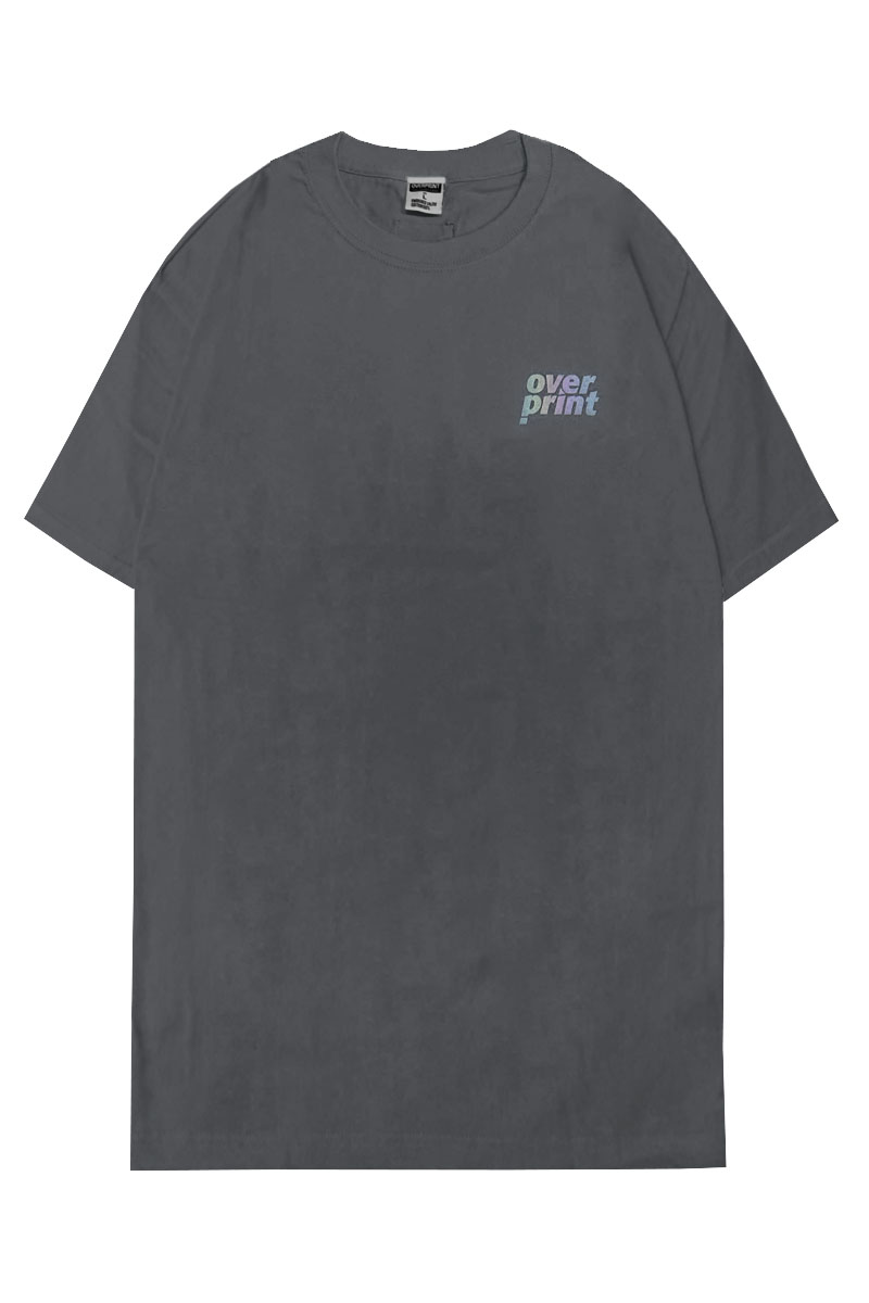 over print (オーバープリント) over Tee CHACOAL