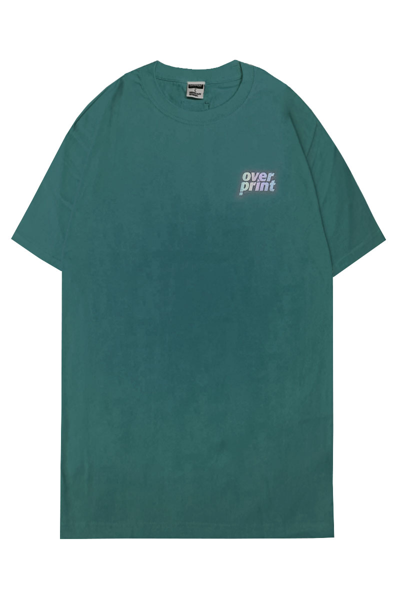 over print (オーバープリント) over Tee DARK GREEN