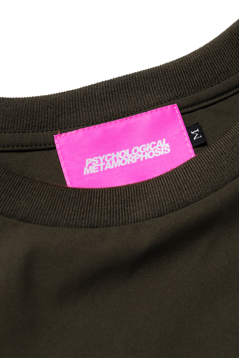 PSYCHOLOGICAL METAMORPHOSIS RIPSTOP LOOSE TEE KHAKI / ロック