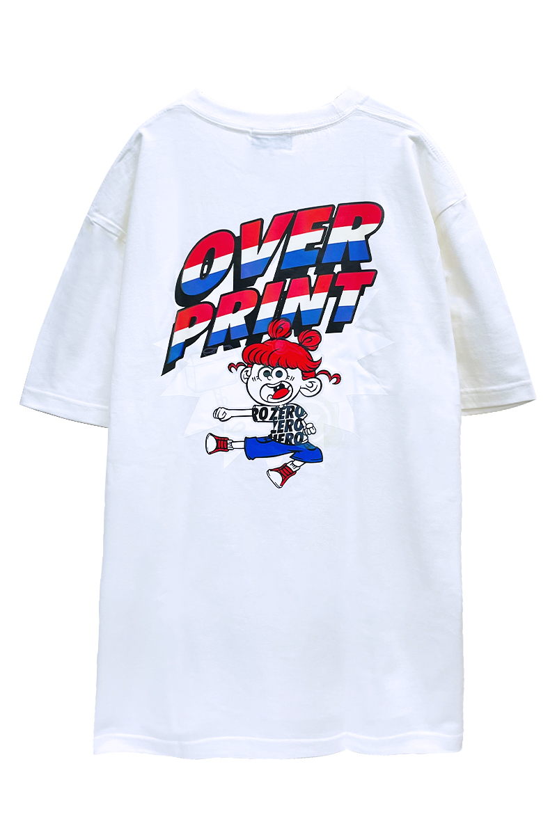 over print (オーバープリント) CAPTAIN Tee WHITE