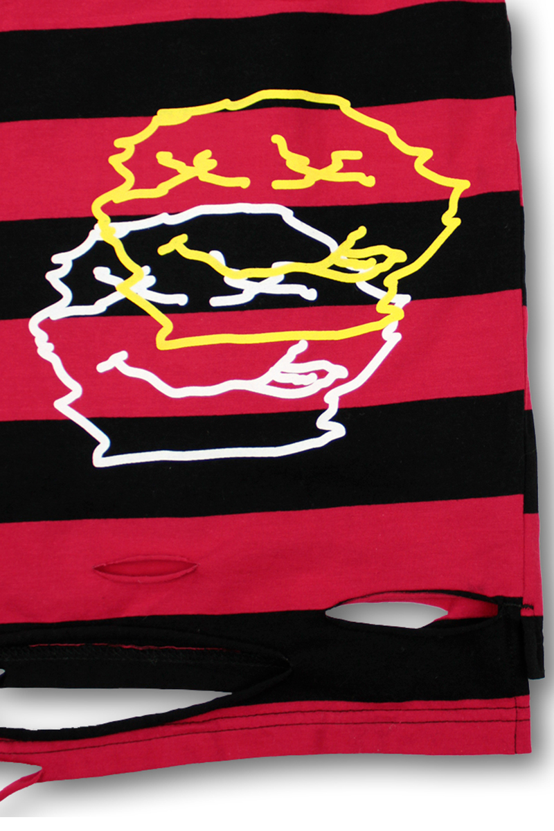 GALFY (ガルフィー) ビリビリボーダー ロンTee RED/BLACK GALFY (ガルフィー) ビリビリボーダー ロンTee RED/BLACK
