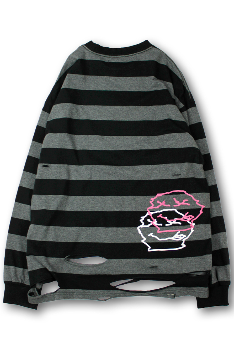 GALFY (ガルフィー) ビリビリボーダー ロンTee BLACK/GRAY GALFY (ガルフィー) ビリビリボーダー ロンTee BLACK/GRAY