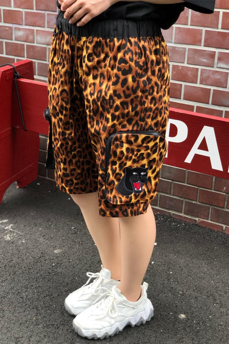 PUNK DRUNKERS 豹柄ショーツ - BEIGE