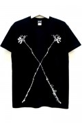 GoneR Rose『X』 T-Shirts Black/White
