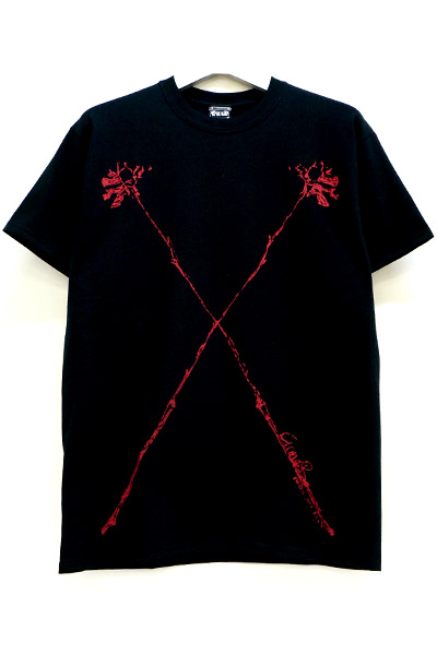 GoneR Rose『X』 T-Shirts Black/Red