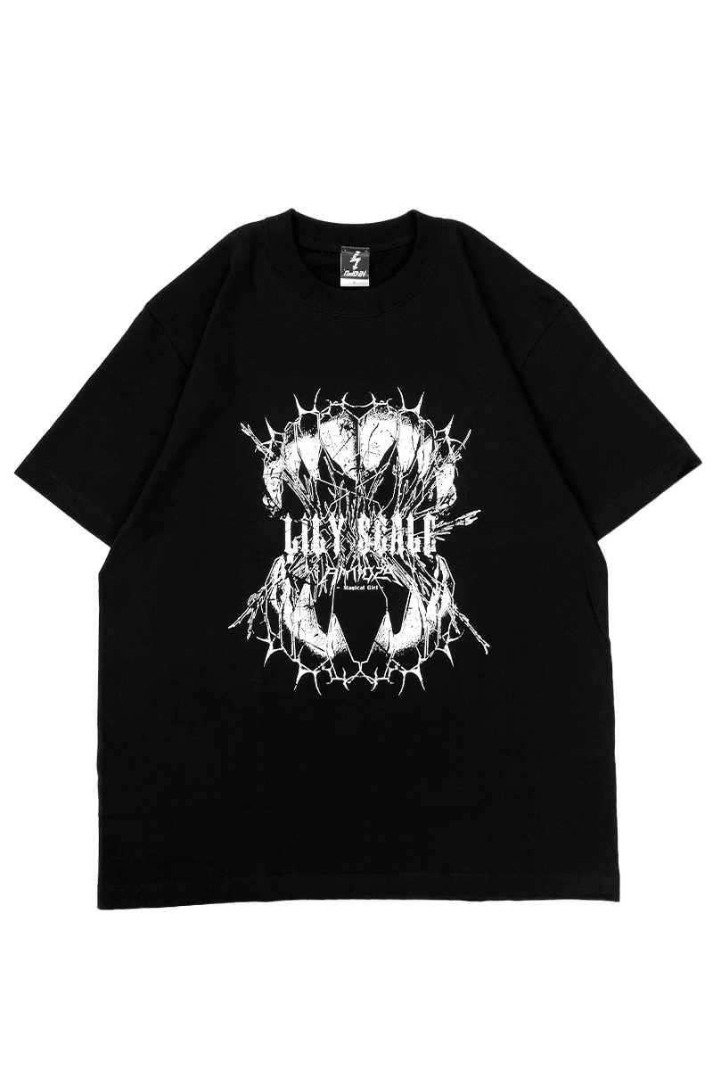 【予約商品】Lily scale×Am10:24×GEKIROCK CLOTHINGコラボ・Tシャツ - Black
