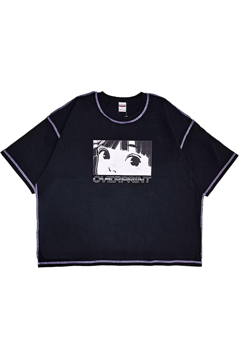 over print (オーバー・プリント) EYES Tee - Black