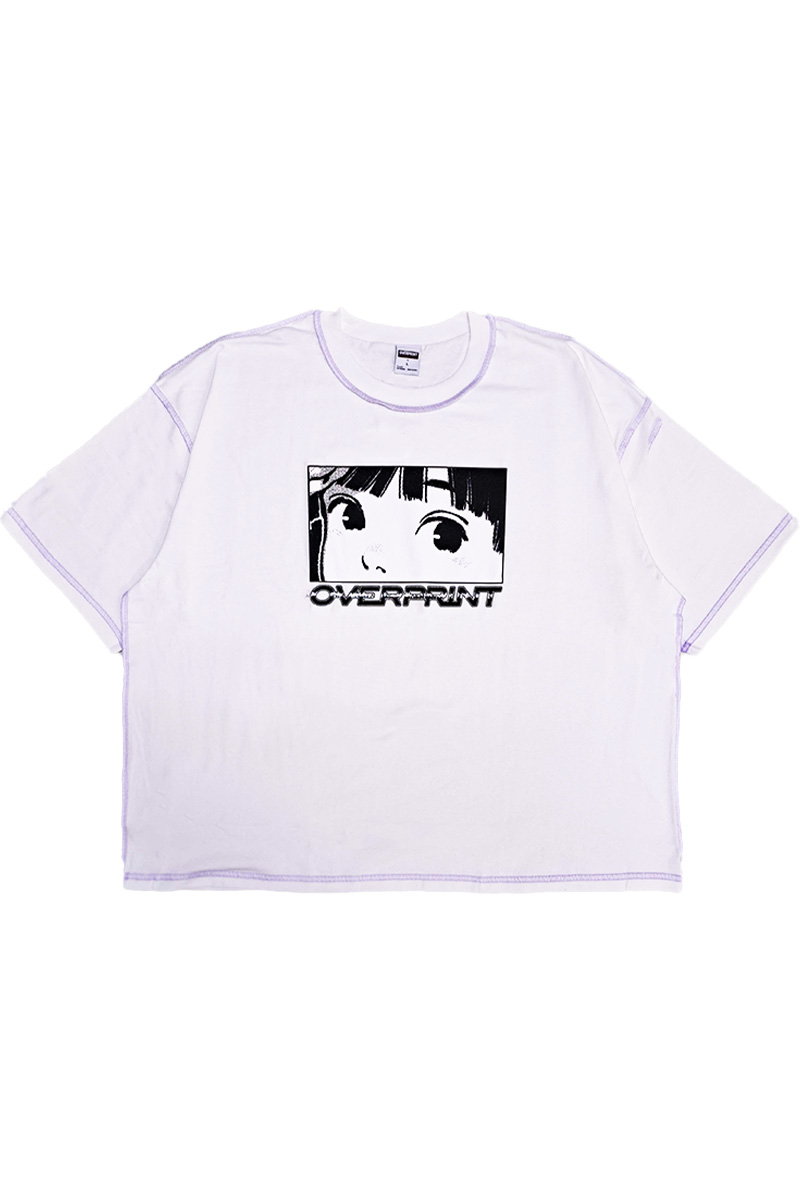 over print (オーバー・プリント) EYES Tee - White