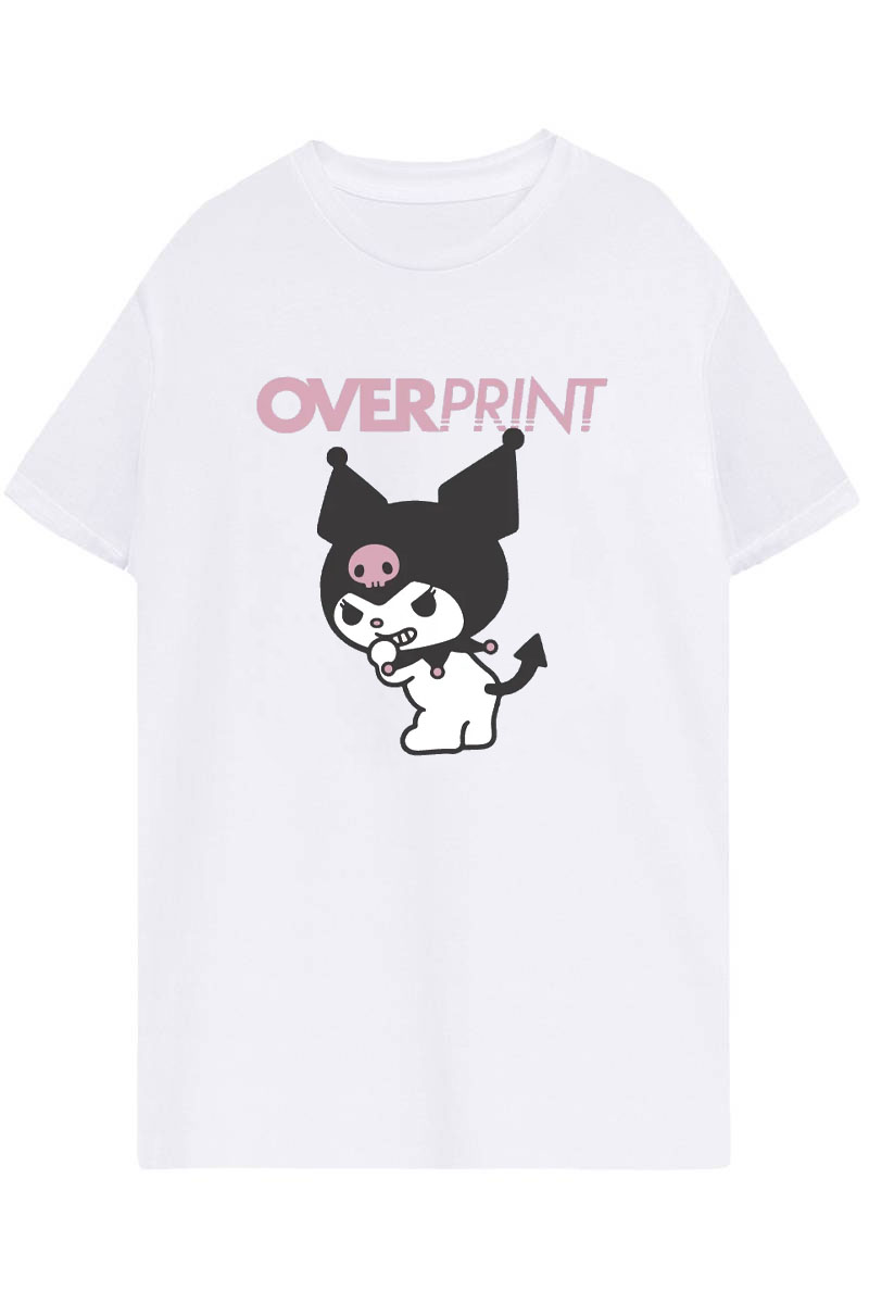 over print (オーバープリント) KUROMI Tee WHITE