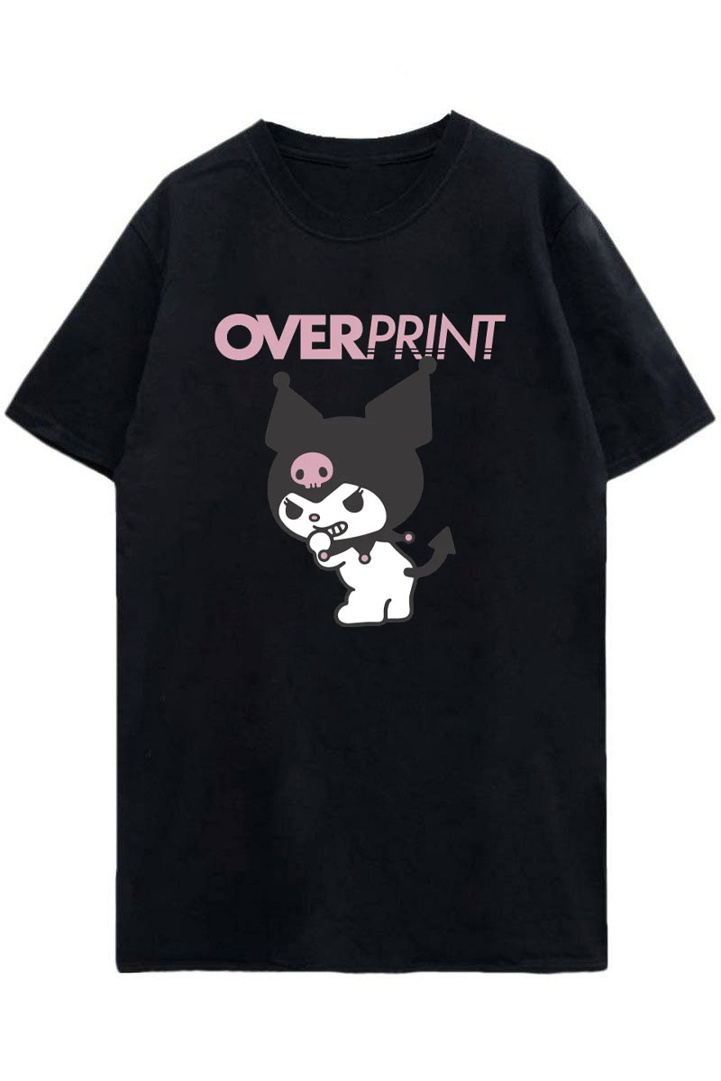 over print (オーバープリント) KUROMI Tee BLACK / ロック over print (オーバープリント) KUROMI Tee BLACK / ロック