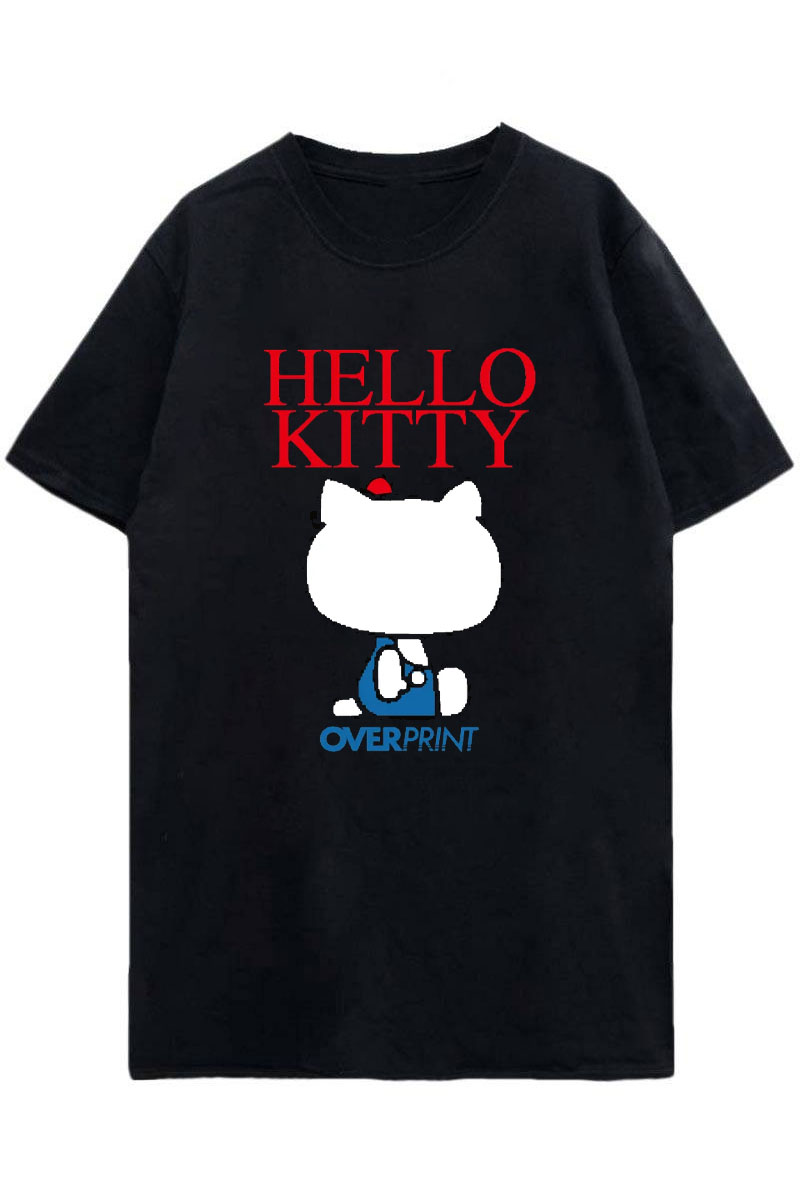 over print (オーバープリント) BACK Tee BLACK
