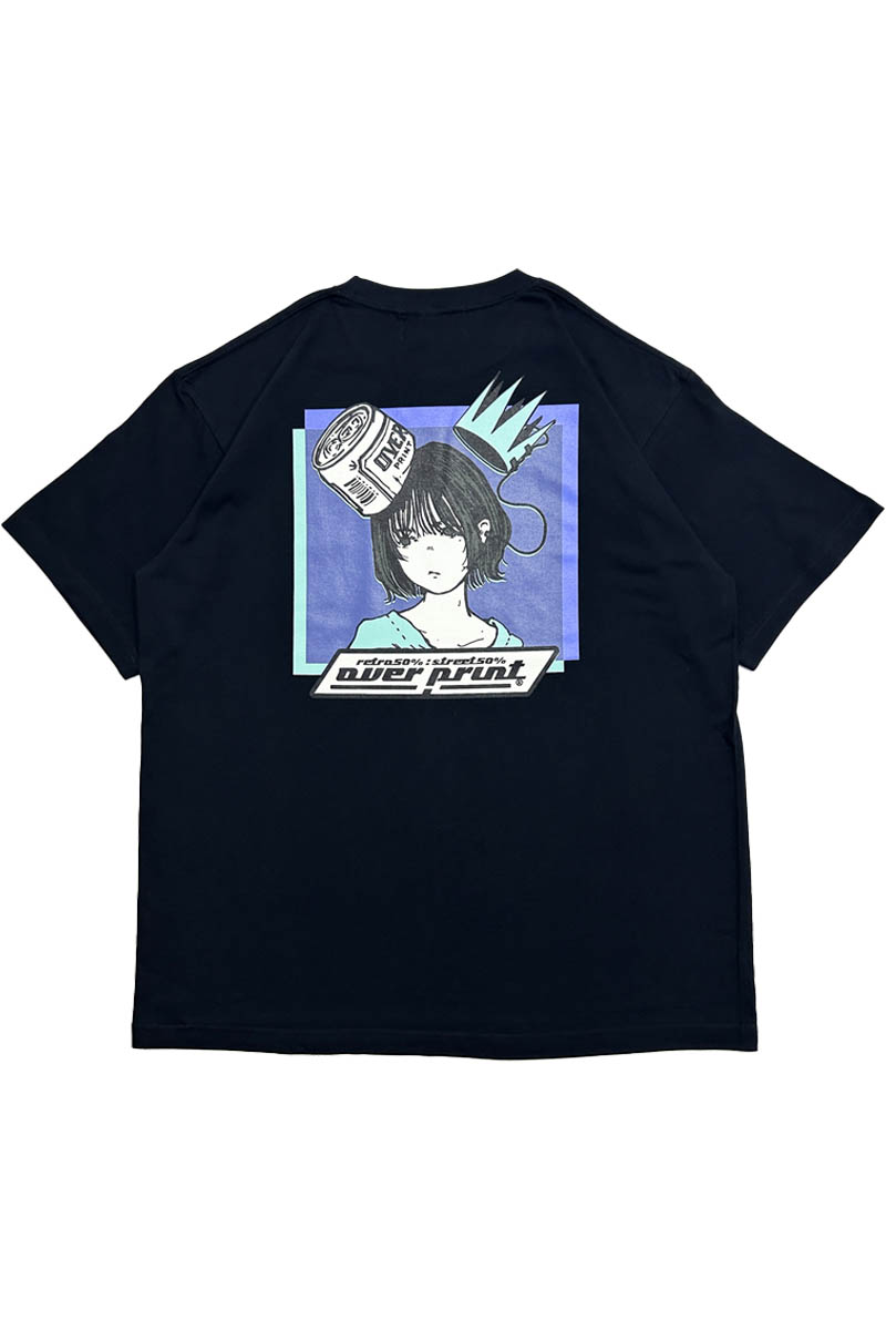 over print (オーバー・プリント) mix colors Tee - Black