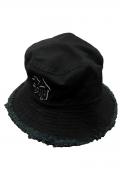 LONELY論理 COTTON FRINGE HIPPIE HAT BLACK