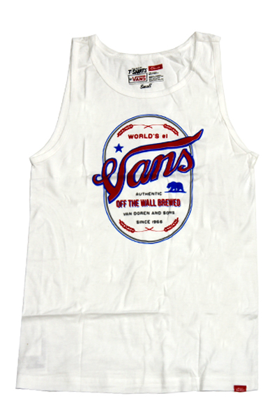 VANS APPAREL OFF THE WALL BREWED TANK TOP WHITE