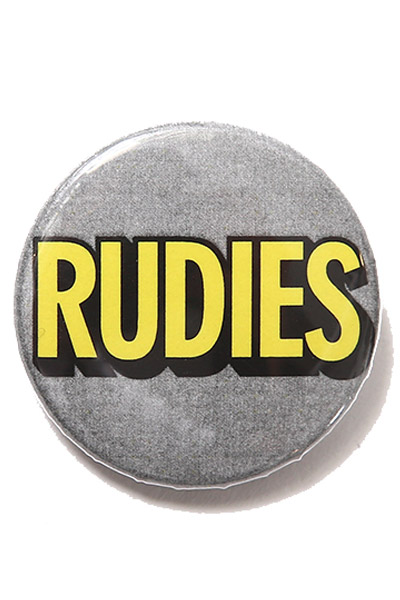 RUDIE'S (ルーディーズ) CAN BADGE SOLID PHAT GRAY