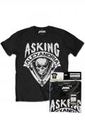 ASKING ALEXANDRIA UNISEX TEE: SKULL SHIELD (RETAIL PACK)