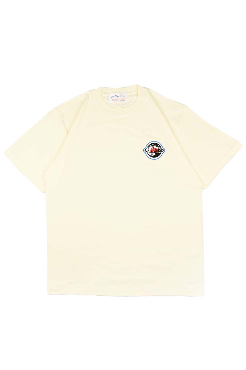 over print(オーバープリント) Velbed emblem Tee (light yellow)