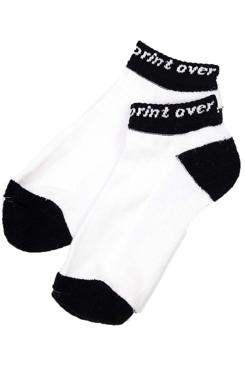 over print (オーバープリント) sneaker sox (black)