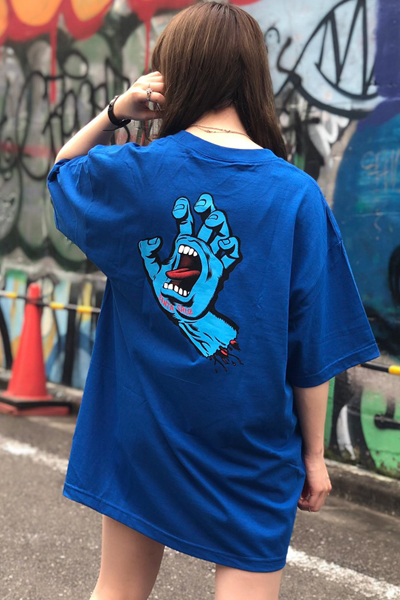 SANTA CRUZ SCREAMING HAND S/S REGULAR T-SHIRT ROYAL BLUE