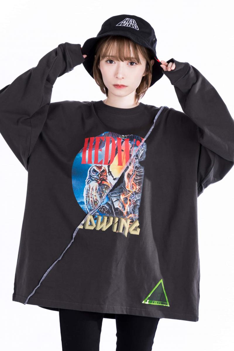 HEDWiNG (ヘドウィグ) C/C Out stitch L/S T-shirt SUMI