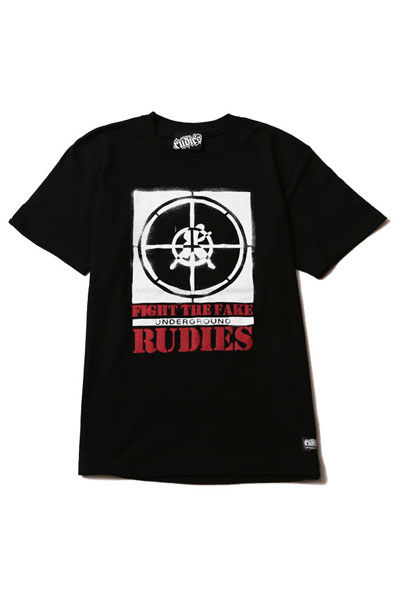 RUDIE'S (ルーディーズ) FIGHT THE FAKE-Tee BLACK