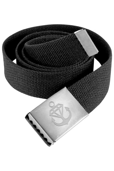 STAY SICK CLOTHING Anchor Logo Black Belt & Buckle