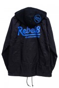 REBEL8 PREMIUM SCRIPT II HOODED COACHES JACKET BLACK