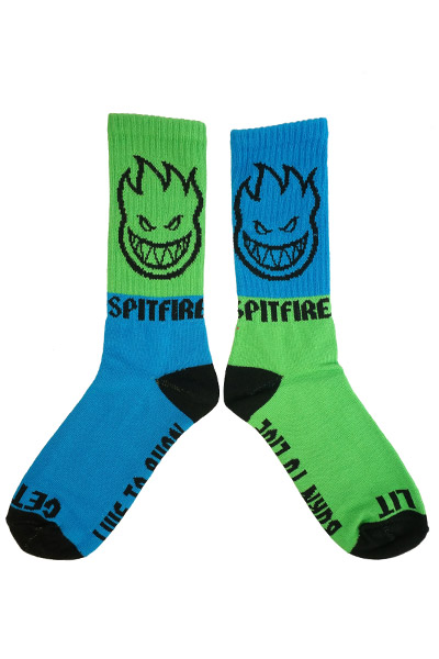 SPITFIRE Spitfire Hombre Mismatch Socks - Green & Blue