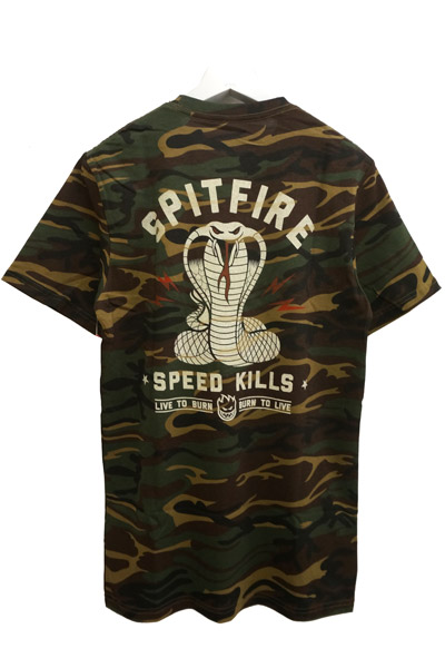 SPITFIRE Speed Kills T-Shirt - Camo/White
