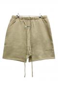 FOG ESSENTIALS RUBBER TAG EMB SWEAT SHORTS Tan