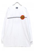SANTA CRUZ Classic Dot  L/S Regular T-Shirt White