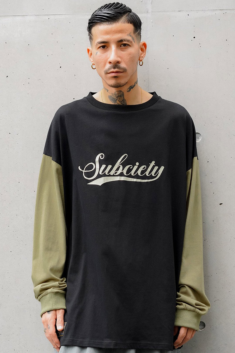 Subciety (サブサエティ) NOVEL GLORIOUS TEE-BLACK/KHAKI