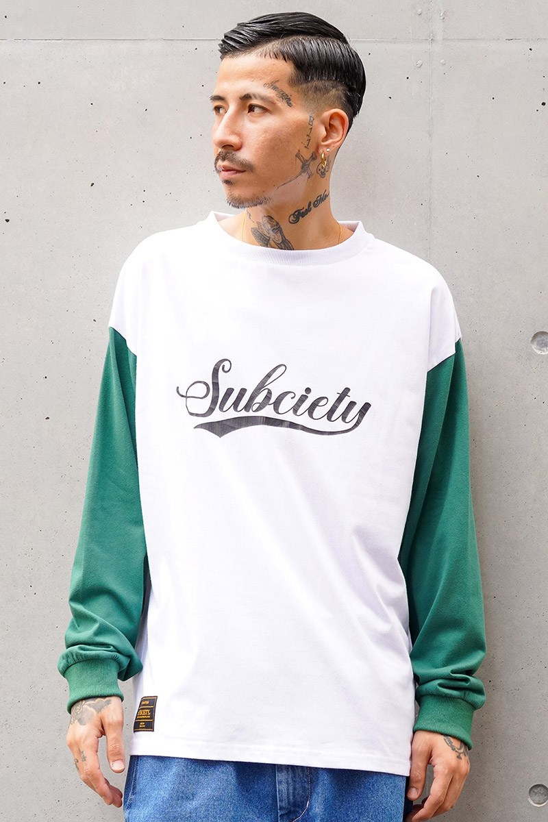 Subciety (サブサエティ) NOVEL GLORIOUS TEE-WHITE/GREEN